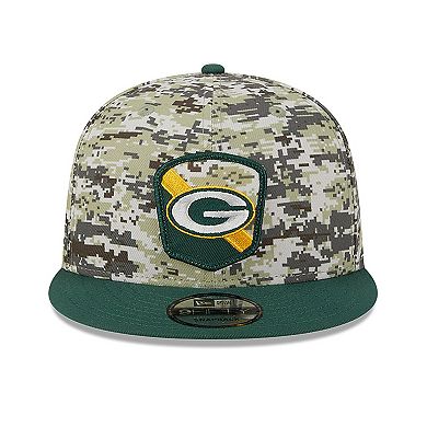 Men's New Era  Camo/Green Green Bay Packers 2023 Salute To Service 9FIFTY Snapback Hat