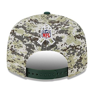 Men's New Era  Camo/Green Green Bay Packers 2023 Salute To Service 9FIFTY Snapback Hat