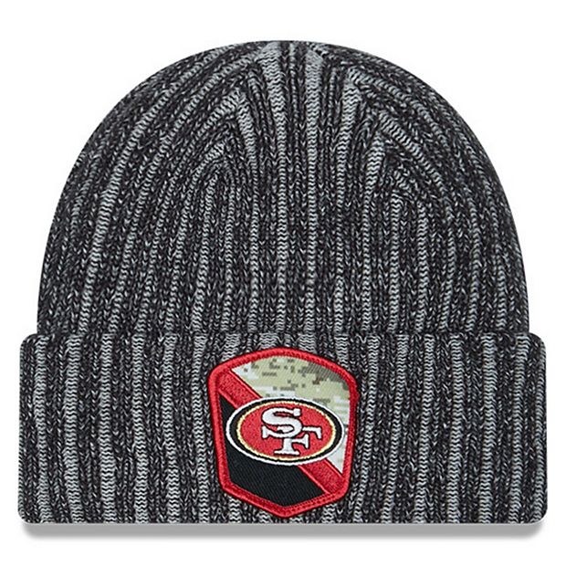 Men s New Era Black San Francisco 49ers 2023 Salute To Service Cuffed Knit Hat