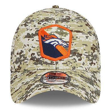 Men's New Era Camo Denver Broncos 2023 Salute To Service 39THIRTY Flex Hat