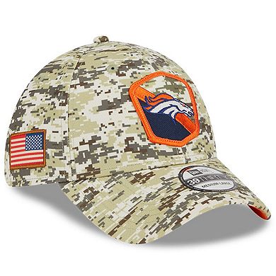 Men's New Era Camo Denver Broncos 2023 Salute To Service 39THIRTY Flex Hat