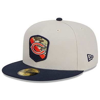 Men's New Era  Stone/Navy Chicago Bears 2023 Salute To Service 59FIFTY Fitted Hat
