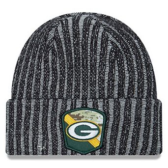 Men's New Era Black Green Bay Packers 2023 Salute To Service Cuffed Knit Hat