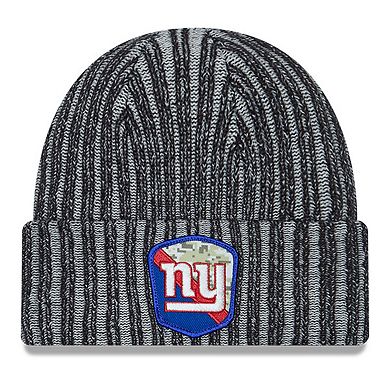Youth New Era  Black New York Giants 2023 Salute To Service Cuffed Knit Hat