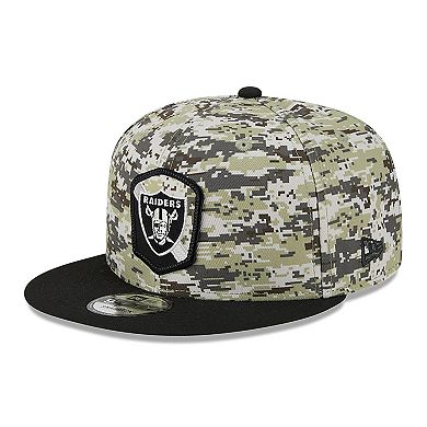 Men's New Era  Camo/Black Las Vegas Raiders 2023 Salute To Service 9FIFTY Snapback Hat