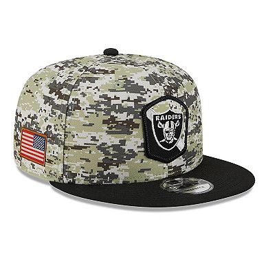 Men's New Era  Camo/Black Las Vegas Raiders 2023 Salute To Service 9FIFTY Snapback Hat