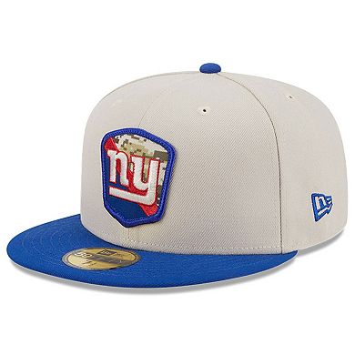 Men's New Era  Stone/Royal New York Giants 2023 Salute To Service 59FIFTY Fitted Hat