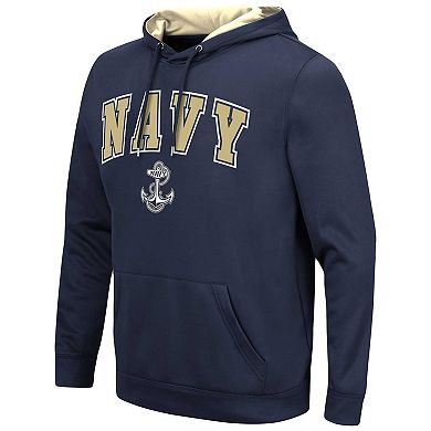 Men's Colosseum Navy Navy Midshipmen Resistance Pullover Hoodie