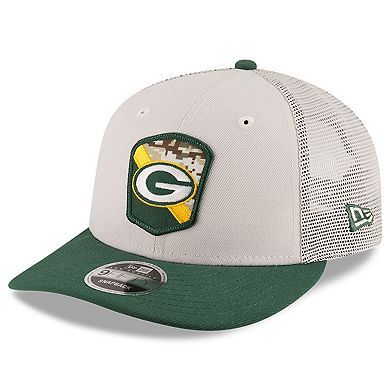 Men's New Era  Stone/Green Green Bay Packers 2023 Salute To Service Low Profile 9FIFTY Snapback Hat