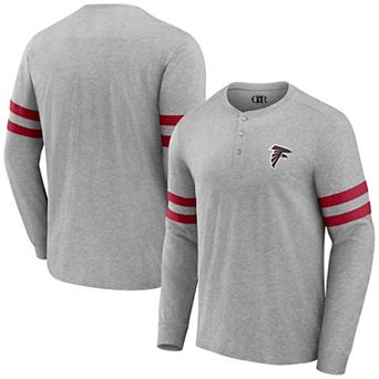 Men's NFL x Darius Rucker Collection by Fanatics Heather Gray Atlanta Falcons Henley Long Sleeve T-Shirt