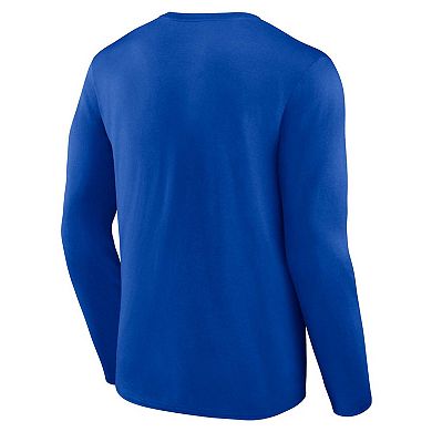 Men's Profile Royal Kentucky Wildcats Big & Tall Two-Hit Graphic Long Sleeve T-Shirt