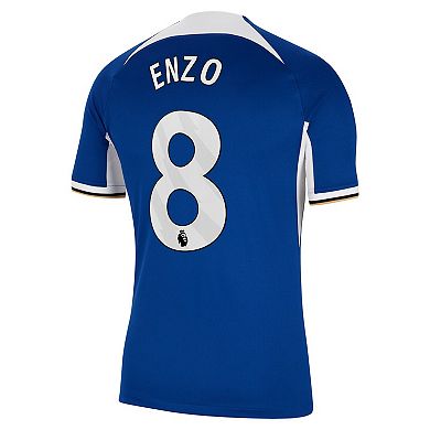 Men's Nike Enzo Fernández Blue Chelsea 2023/24 Home Stadium Replica Jersey