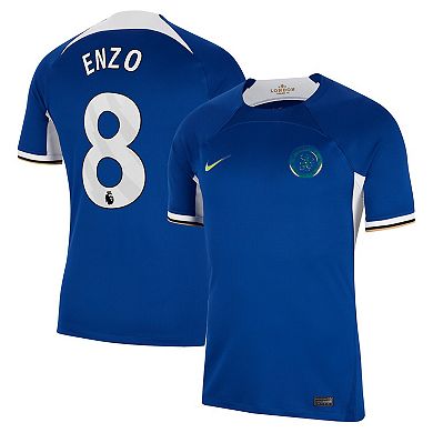 Men's Nike Enzo Fernández Blue Chelsea 2023/24 Home Stadium Replica Jersey