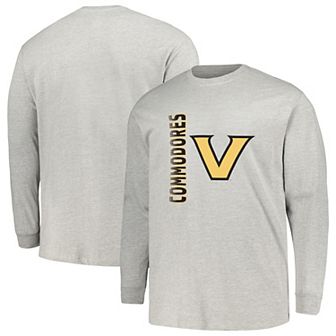 Men's Profile Gray Vanderbilt Commodores Big & Tall Mascot Long Sleeve T-Shirt