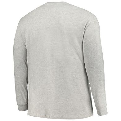 Men's Profile Gray Vanderbilt Commodores Big & Tall Mascot Long Sleeve T-Shirt