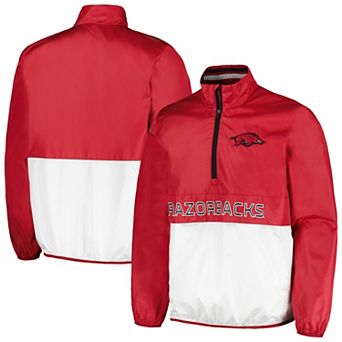 Men's G-III Sports by Carl Banks Cardinal Arkansas Razorbacks Cornerman Half-Zip Top