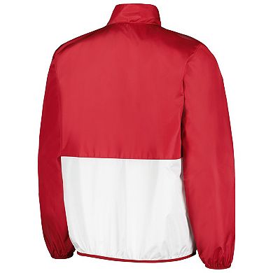 Men's G-III Sports by Carl Banks Cardinal Arkansas Razorbacks Cornerman Half-Zip Top