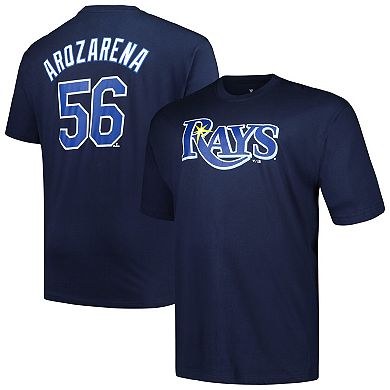 Men's Randy Arozarena Navy Tampa Bay Rays Big & Tall Name & Number T-Shirt