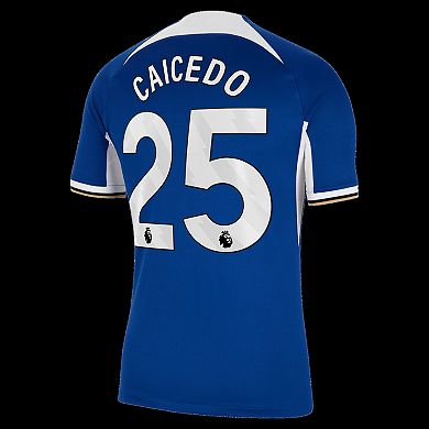 Men's Nike Moisés Caicedo Blue Chelsea 2023/24 Home Stadium Replica Player Jersey