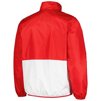 Men's G-III Sports by Carl Banks Red Wisconsin Badgers Cornerman Half-Zip Top