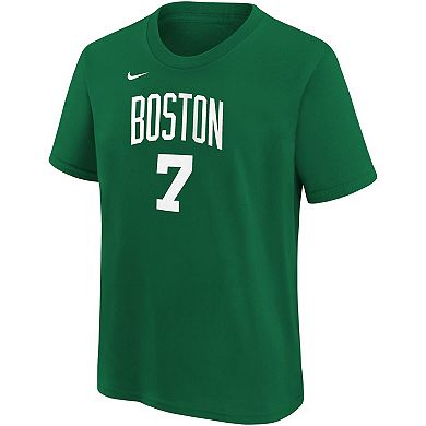 Youth Jaylen Brown Kelly Green Boston Celtics Icon Name & Number T-Shirt