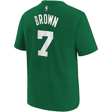 Youth Jaylen Brown Kelly Green Boston Celtics Icon Name & Number T-Shirt