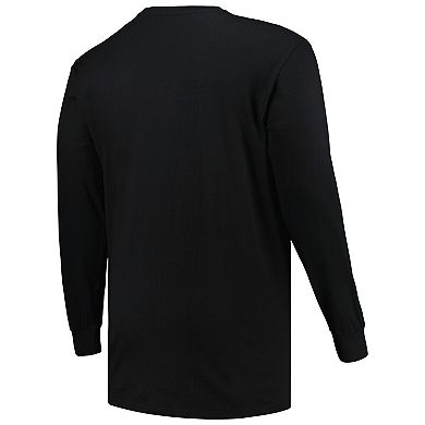 Men's Profile Black Vanderbilt Commodores Big & Tall Color Arch Long Sleeve T-Shirt