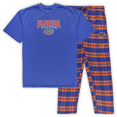 Men's Profile Royal/Orange Florida Gators Big & Tall 2-Pack T-Shirt & Flannel Pants Set