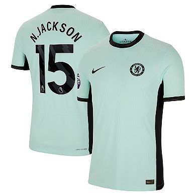 Men's Nike Nicolas Jackson Mint Chelsea 2023/24 Third Match Authentic Player Jersey