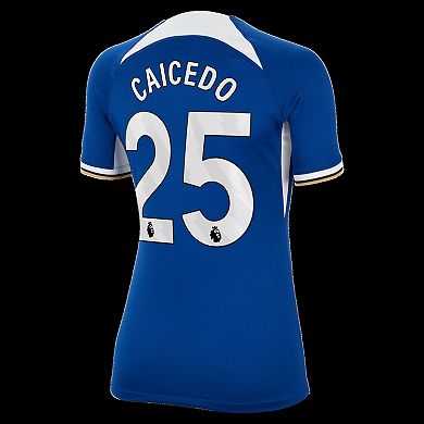 Women's Nike Moisés Caicedo Blue Chelsea 2023/24 Home Stadium Replica Player Jersey
