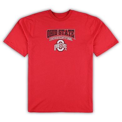 Men's Profile Scarlet/Black Ohio State Buckeyes Big & Tall 2-Pack T-Shirt & Flannel Pants Set
