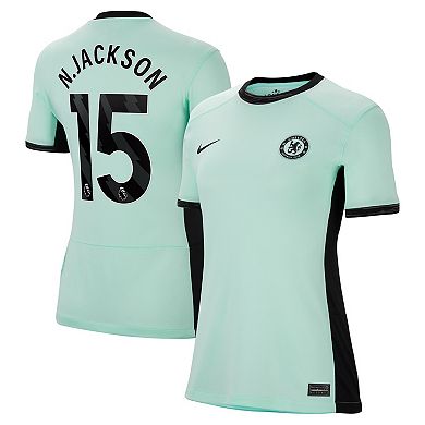 Women's Nike Nicolas Jackson Mint Chelsea 2023/24 Third Stadium Replica Player Jersey