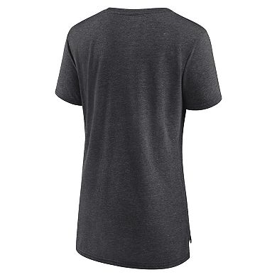 Women's Fanatics Branded Heather Charcoal Jacksonville Jaguars Our Pastime Tri-Blend T-Shirt