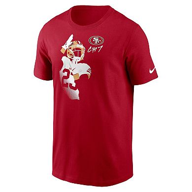 Men's Nike Christian McCaffrey Scarlet San Francisco 49ers Player Graphic T-Shirt