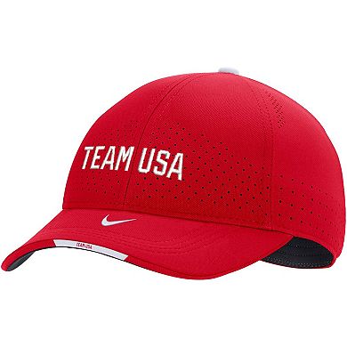 Men's Nike Red Team USA Sideline Classic99 Swoosh Flex Hat