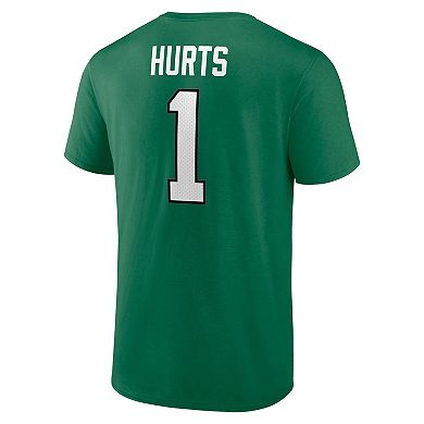 Men's Fanatics Branded Jalen Hurts Kelly Green Philadelphia Eagles ...