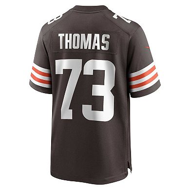 Men's Nike Joe Thomas Brown Cleveland Browns Retired Player Game Jersey