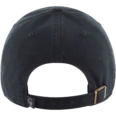 Youth '47 Black Colorado Rockies Clean Up Adjustable Hat