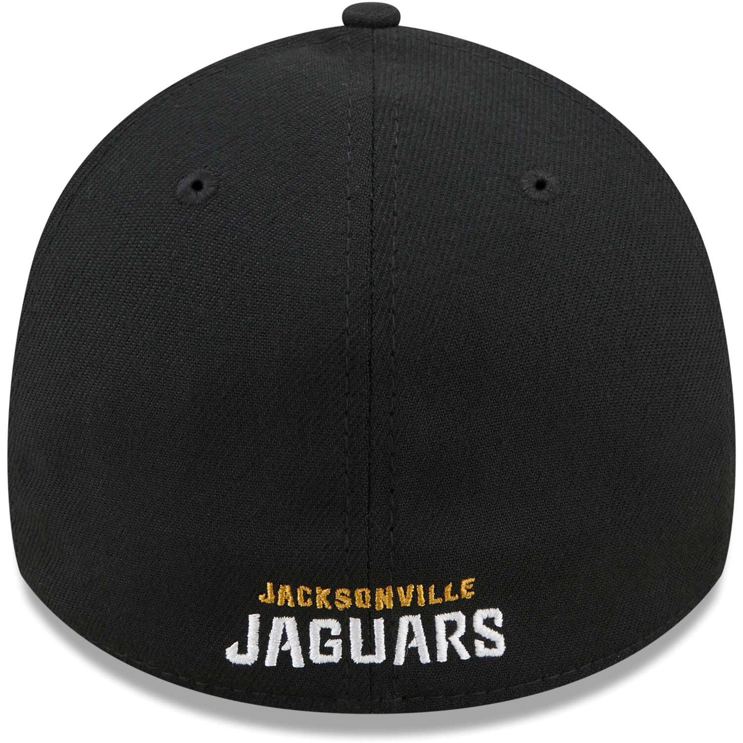 Men's New Era Black Jacksonville Jaguars Flawless Stripe 39THIRTY Flex Hat