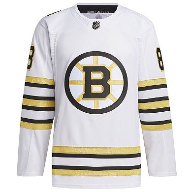 Men's adidas David Pastrnak White Boston Bruins  Primegreen Authentic Pro Player Jersey