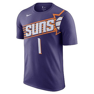 Men's Nike Devin Booker Purple Phoenix Suns Icon 2022/23 Name & Number T-Shirt