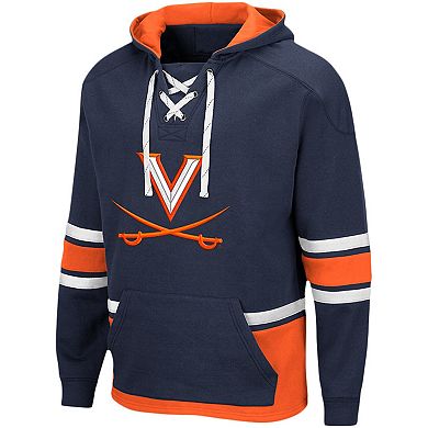 Men's Colosseum Navy Virginia Cavaliers Lace Up 3.0 Pullover Hoodie