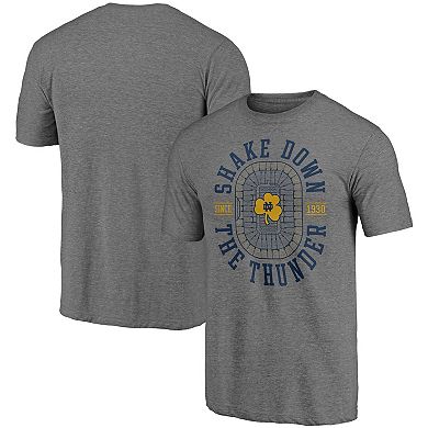 Men's Fanatics Branded Heathered Gray Notre Dame Fighting Irish Hometown Tri-Blend T-Shirt