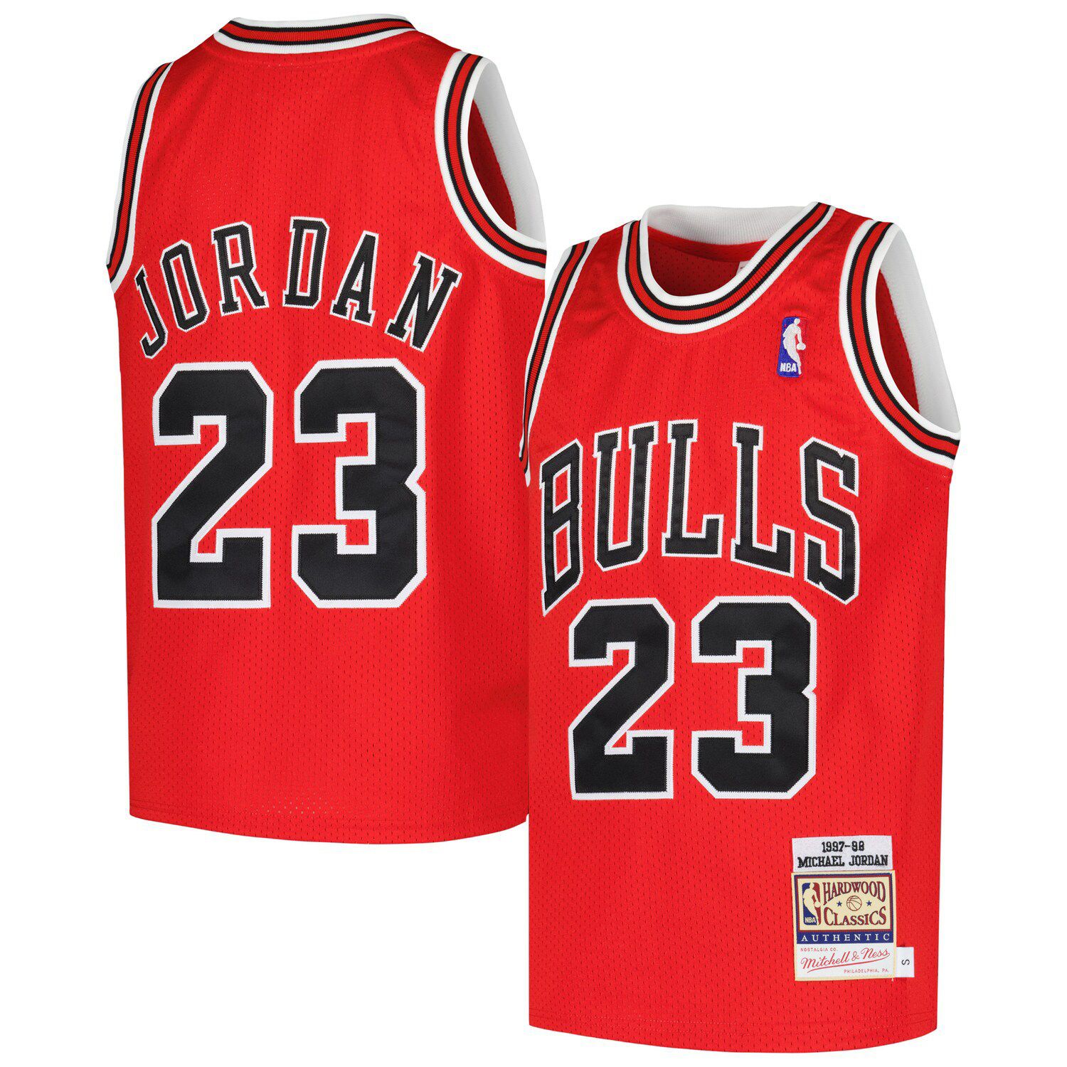 Youth Mitchell & Ness Michael Jordan Red Chicago Bulls Hardwood ...