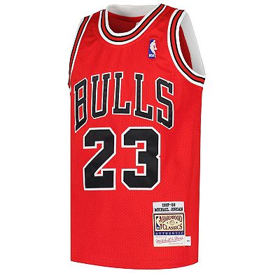 Youth Mitchell & Ness Michael Jordan Red Chicago Bulls Hardwood Classics 1997-98 Authentic Jersey