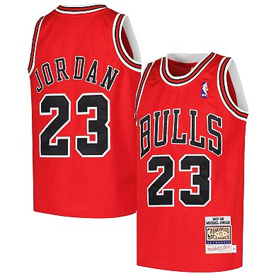 Youth Mitchell & Ness Michael Jordan Red Chicago Bulls Hardwood Classics 1997-98 Authentic Jersey