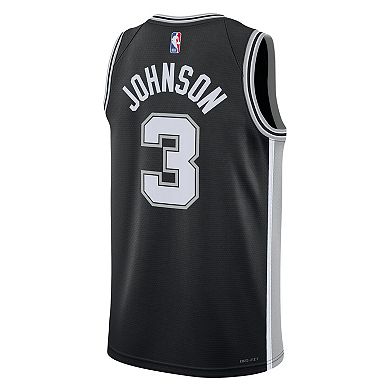 Unisex Nike Keldon Johnson Black San Antonio Spurs Swingman Jersey - Icon Edition