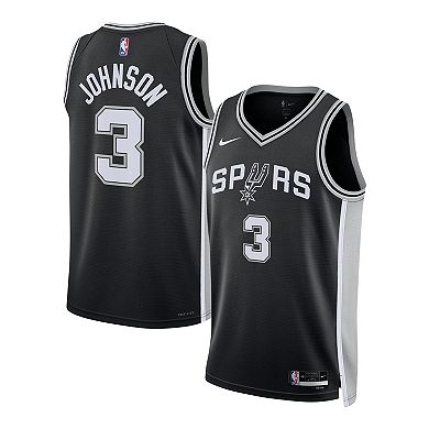 Unisex Nike Keldon Johnson Black San Antonio Spurs Swingman Jersey - Icon Edition