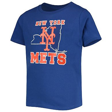 Youth Royal New York Mets State T- Shirt