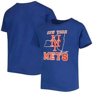 Youth Royal New York Mets State T- Shirt